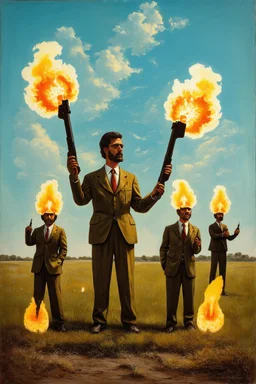 circular firing squad; Lowbrow Surrealism