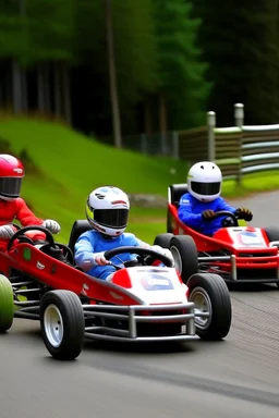 gokart with very small people