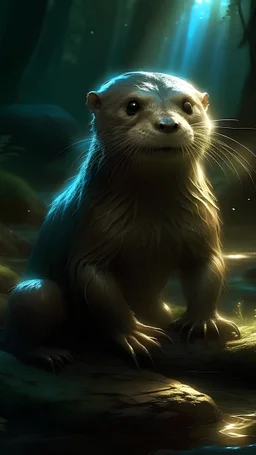 create a creature he is part-man, part-otter, with gleaming skin that reflects the moonlight and eyes that shine with an eerie glow. It silently wanders the woods, luring lost travelers to the riverbanks, where it seizes them in its claws and whisks them away to a mysterious fate.