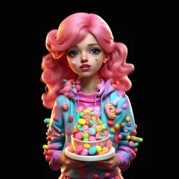 candy girl teenager, 3d,