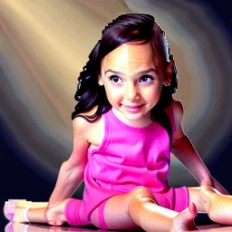 Gal gadot toddler, full body, dramatic lighting, hyper realistic