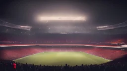 old Trafford stadium during match night and flares