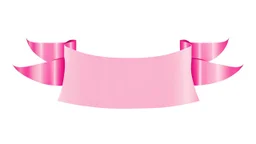 pink ribbon graphic element, add canvas texture and lighting, photographic realism