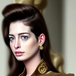 Anne Hathaway photo face , wearing viking, 8k quality