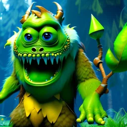 cute disney animation style monster, 8k resolution, ultra hyperdetailed, Unreal Engine 5, very small details, realistic, normal colours, realistic lighting, complex 3d render, cinema 4d