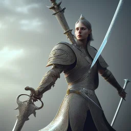 Two handed great sword in the style of Excalibur, fantasy art , unreal engine, highly detailed