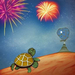 Turtle and Fireworks