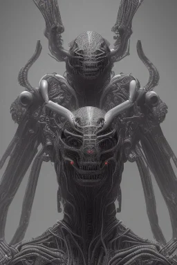 evil berserker, alien, tron, bitcoin eyes, 8k, finely detailed, photo realistic, hr giger