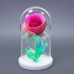 transparent multicolor crystal rose