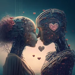 connected AI romantic without persons