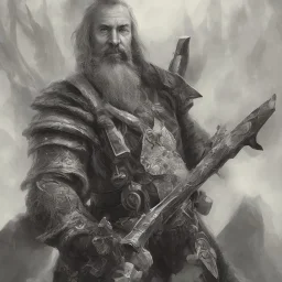 dnd, dwarf, priest, heavy armour, portrait, face, close up