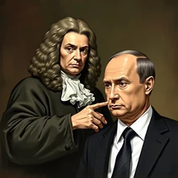Isaac Newton meets Vladimir Putin.
