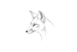 faint sketch of a fox’s head
