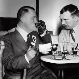  Vladimr Putin having a drink with Adolf Hitler