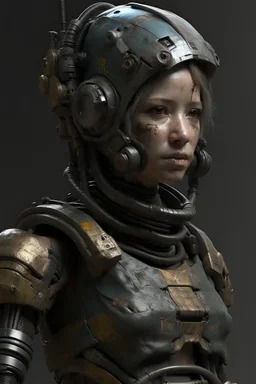 sci fi female robotic post apo