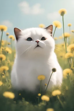 "bongo cat" with dandelions