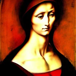 portrait of a beatiful woman Michelangelo style