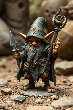 halfling priest thief, and Gnome half goblin invention, winning prize at gnome convention,