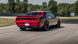 Dodge Challenger Hellcat Ultimately Tuned , 4k, photorealistic, Cinematic, rear view