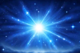 special galactic bright light blue sky of stars