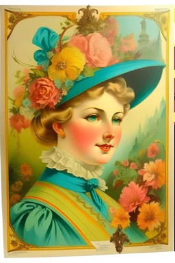 vintage woman print | Victorian women, vibrant, detailed painting