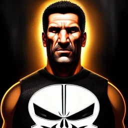 ultra detailed fullbody portrait of THE PUNISHER , extremely detailed digital painting, intrincate, extremely detailed face,crystal clear Big eyes, in the style of gabrielle del otto, mystical colors , perfectly centered image, perfect composition, rim light, beautiful lighting, 8k, stunning scene, raytracing