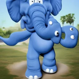 mix Smurf and elephant