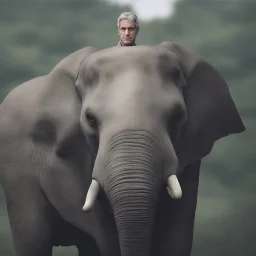 Jeffrey Epstein's head on an elephant's body