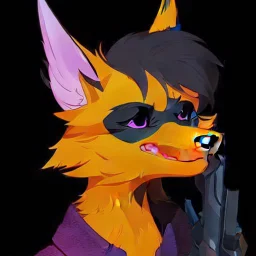 master quality, well drawn, A fox fursona, Trending on artstation, Furry art, Digital art, Cyberpunk, High quality, Backlighting