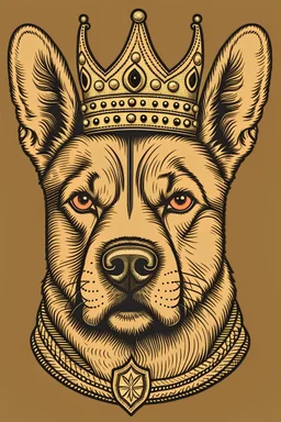 king with dog face