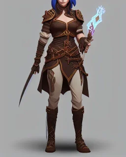 d&d character female cleric cheery armor