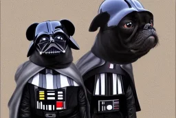 Darth vader as a pug