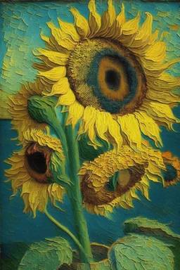 Sunflower van gogh stile