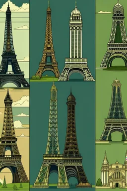 Include illustrations of iconic structures such as the Eiffel Tower,These landmarks are recognized worldwide and offer a sense of grandeur.