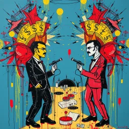 this isnt a game this is financial revolution style of basquiat x pollock