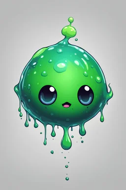 small, cute, slime, dnd, happy, blob, familiar.