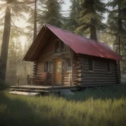 Petite hauteur cabane en forme de feuille courbée, matariaux naturel, 8k, 3D,hdr,cinema 4D, très détaillée,réaliste