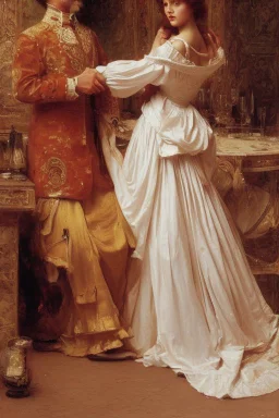 replinThe Flirtation Eugene de Blaas Date: 1904 Style: Academicism Genre: genre painting Media: oil, panel Dimensions: 100.4 x 83.8 cm