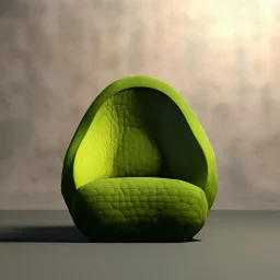 Couch in the shape of an avocado