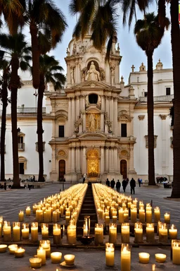 cadiz, semana santa, virgen, cristo, cruz, velas, palmeras, catedral