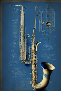 blueprint of saxophone