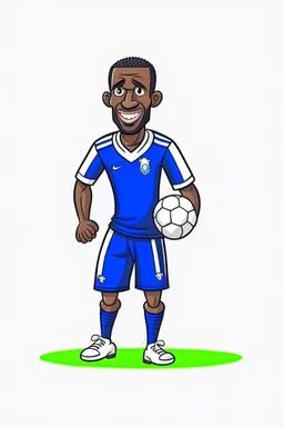 Anthony Modest French soccer player cartoon 2d