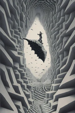 And it feels now Just like heaven's coming down Your soul shakes free As its conscience hits the ground; surreal, optical art, mc escher, award-winning