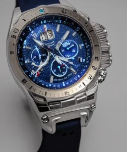 wristwatch galaxy universe astronaut chronograph blue evil greek