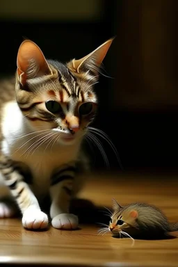 A cat and a mouse