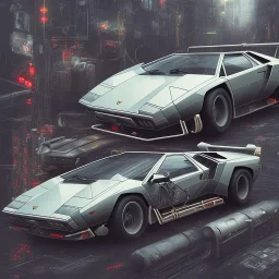 cyberpunk version of Lamborghini Countach