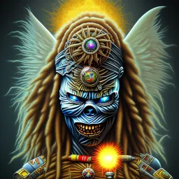  iron maiden Fibonacci Afrique vaudou rastafary joint, protection , lance flammes, ange gardien