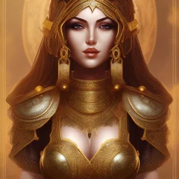 arab female warrior pretty cleavage ornate metal armour silks