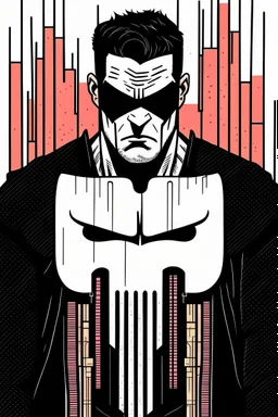 punisher sku;; in the style of Hiroshi Nagai