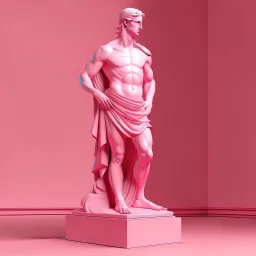 Neoclassicism pink Man standing realistic